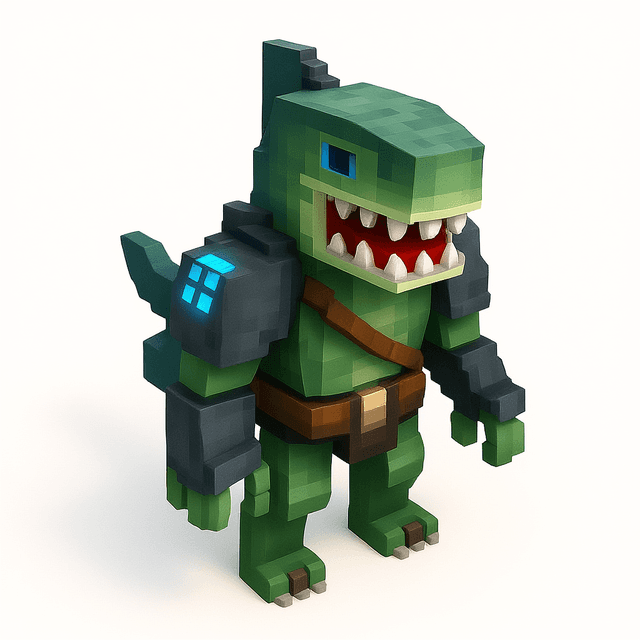 Voxel green orca example