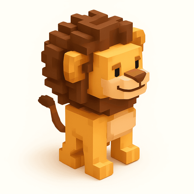 Voxel lion example