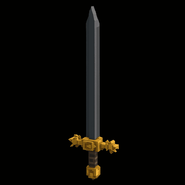 Voxel medieval sword example