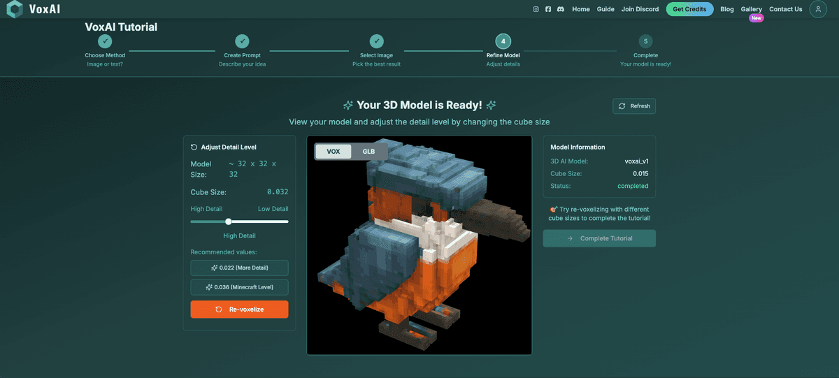 VoxAI Tutorial Step 4 - VOX View